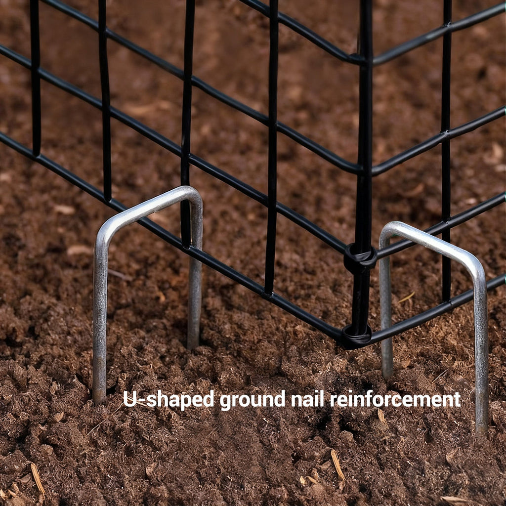 Garvee 18-Pack Heavy Duty Plant Covers with Stakes, Plastic-Coated Steel Garden Fencing