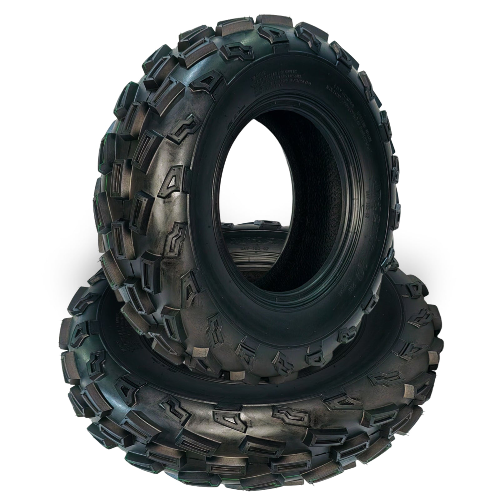 Garvee 22x7x10 ATV Tires 2 Pack All Terrain Tubeless 6PR for Trail Desert Mud Dirt Street Sand, 22x7-10, Black