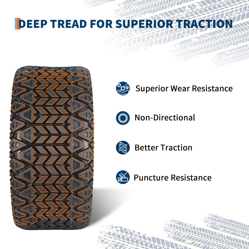 Garvee 23x10.5-14 ATV Tires 2 Pack All Terrain Tubeless 6PR for Trail Desert Mud Sand, 14 Inch, Black