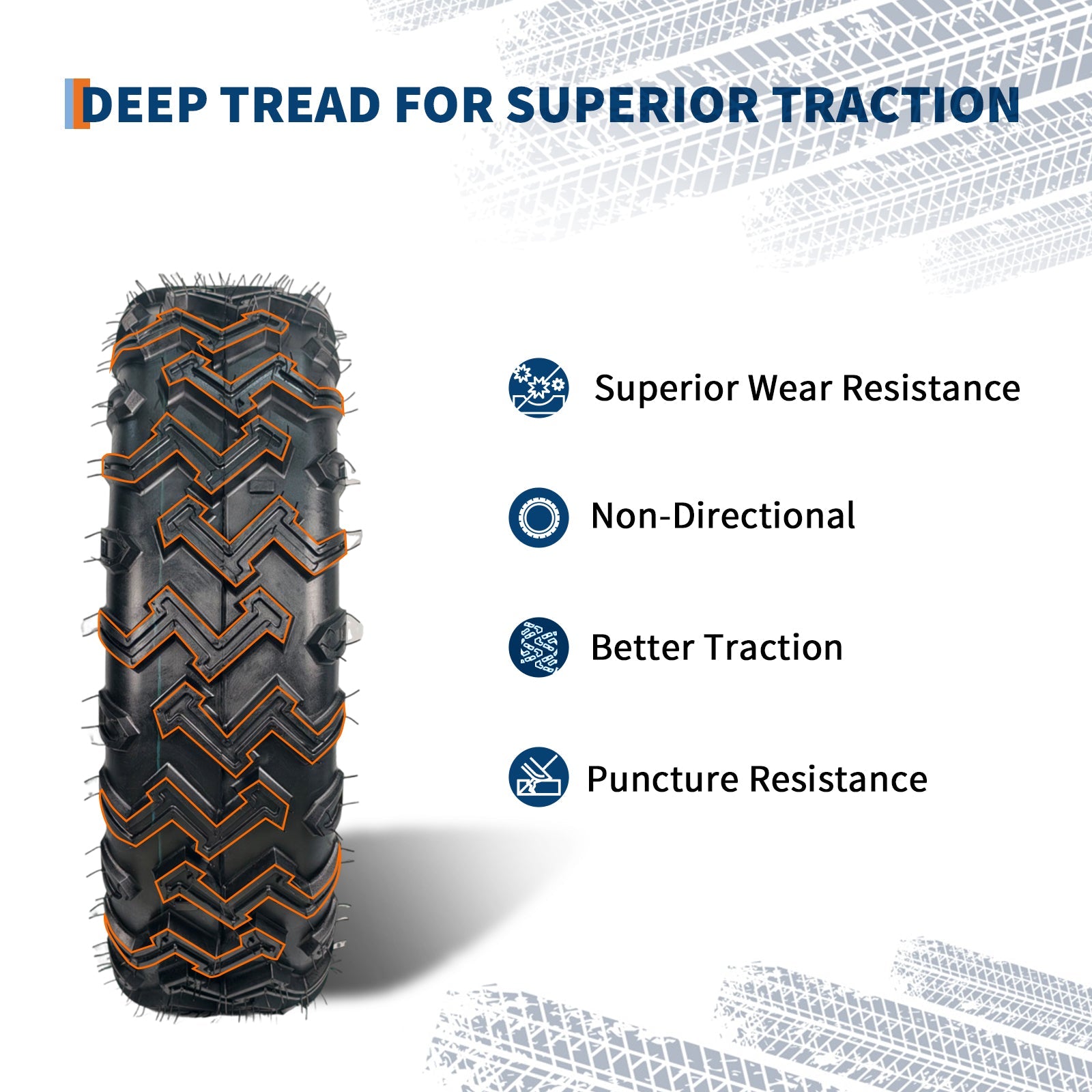 Garvee 23x7x10 ATV Tires 2 Pack All Terrain Tubeless 6PR for Trail Desert Mud Dirt Street Sand