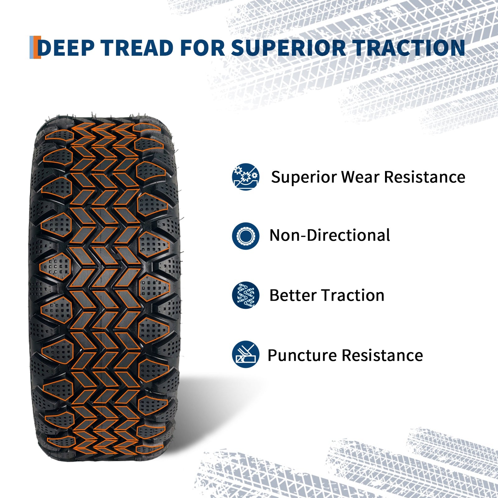 Garvee 24x8x12 ATV Tires 2 Pack All Terrain Tubeless 6PR for Trail Desert Mud Dirt Sand