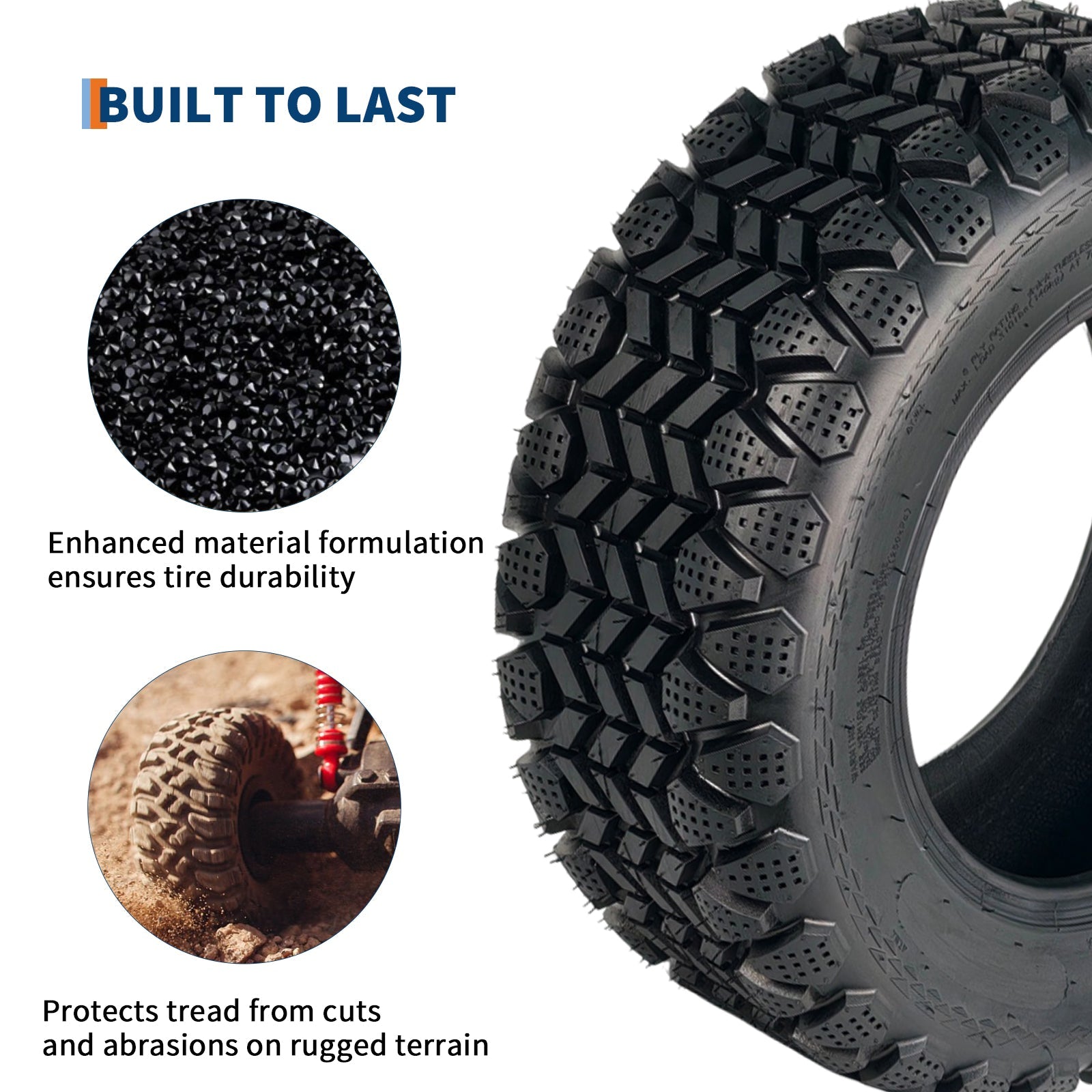 Garvee 24x8x12 ATV Tires 2 Pack All Terrain Tubeless 6PR for Trail Desert Mud Dirt Sand