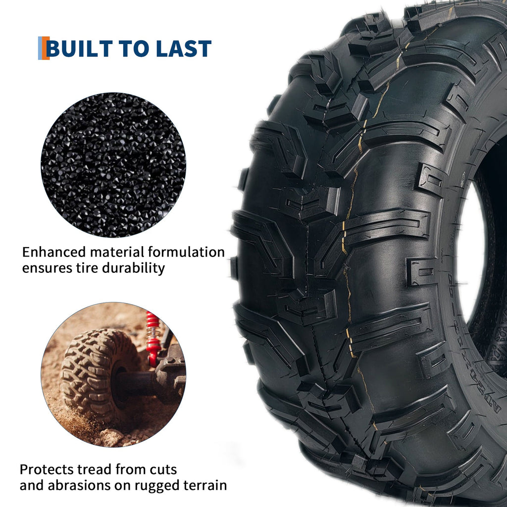 Garvee 2-Pack 24x10x11 ATV Tires - All-Terrain 24x10-11 UTV/ATV Tires for Trail, Desert, Mud, Dirt, Street, and Sand, 6PR Tubeless