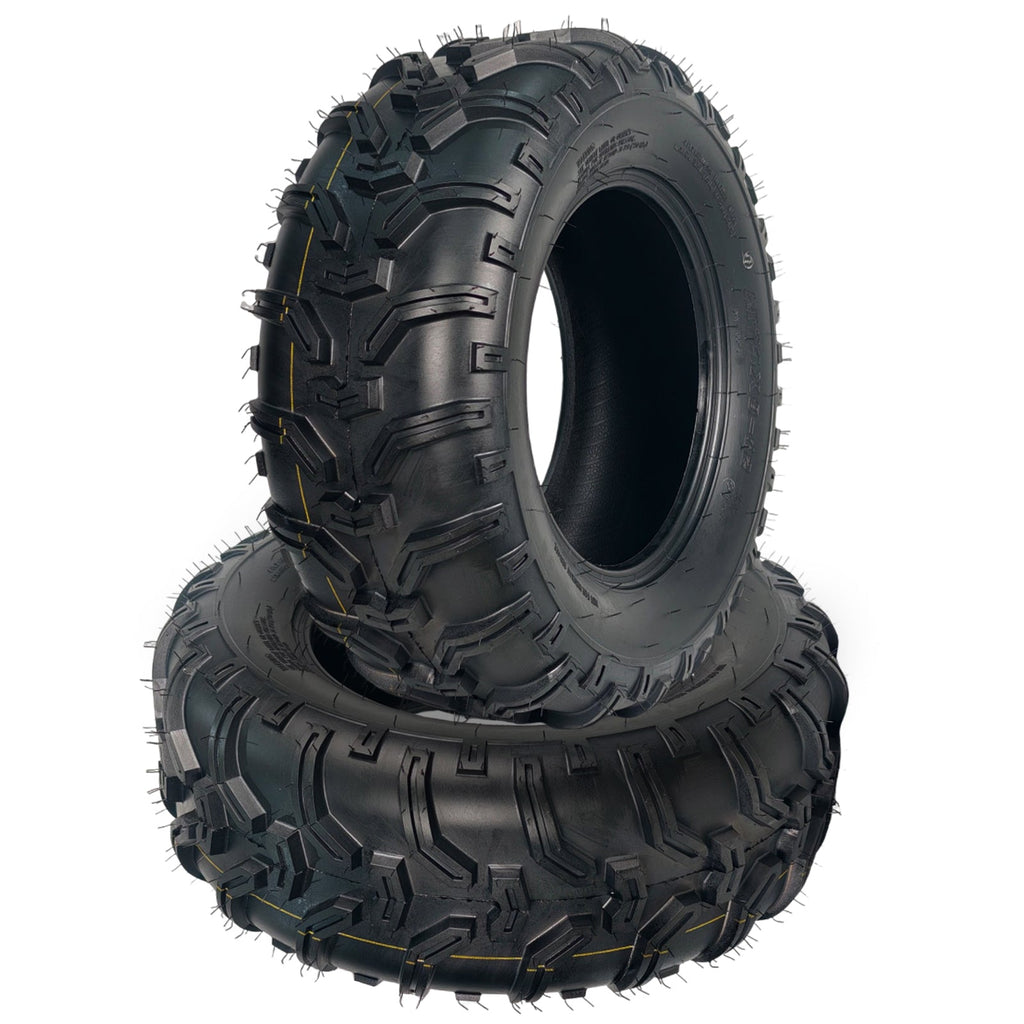 Garvee 24x8x12 ATV Tires 2 Pack All Terrain Tubeless 6PR for Trail Desert Mud Dirt Sand 24 18 12 Black