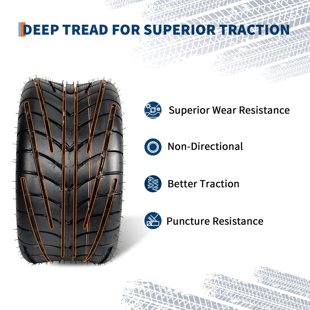 Garvee 20x10-9 ATV Tires 2 Pack All Terrain Tubeless 6PR for Trail Desert Mud Dirt Sand