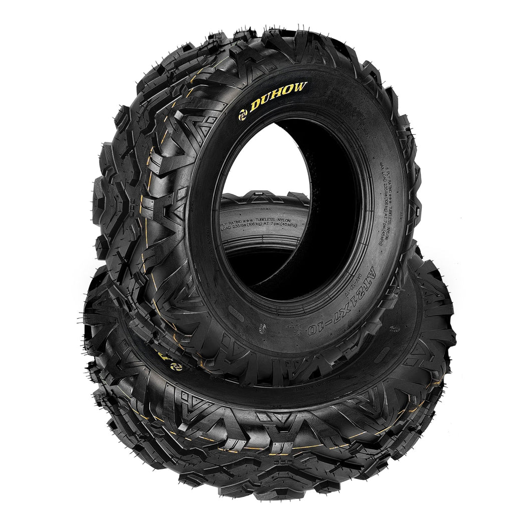Garvee 21x7-10 ATV Tires 6PR Tubeless All Terrain Tires for Trail Desert Mud Dirt Sand 21x7-10 Black