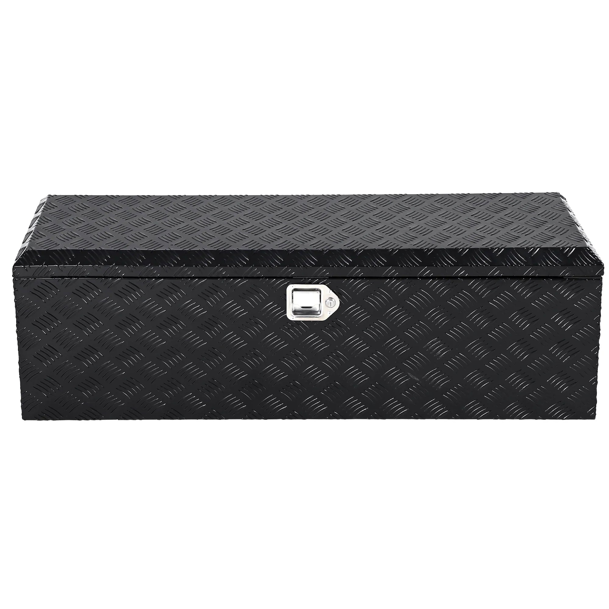 Garvee 30X13 Inch Truck Bed Tool Box, Heavy-Duty Aluminum Diamond Plate Storage Chest, Waterproof with Lock, for Trucks, Trailers, RVs, and Warehouses, Black