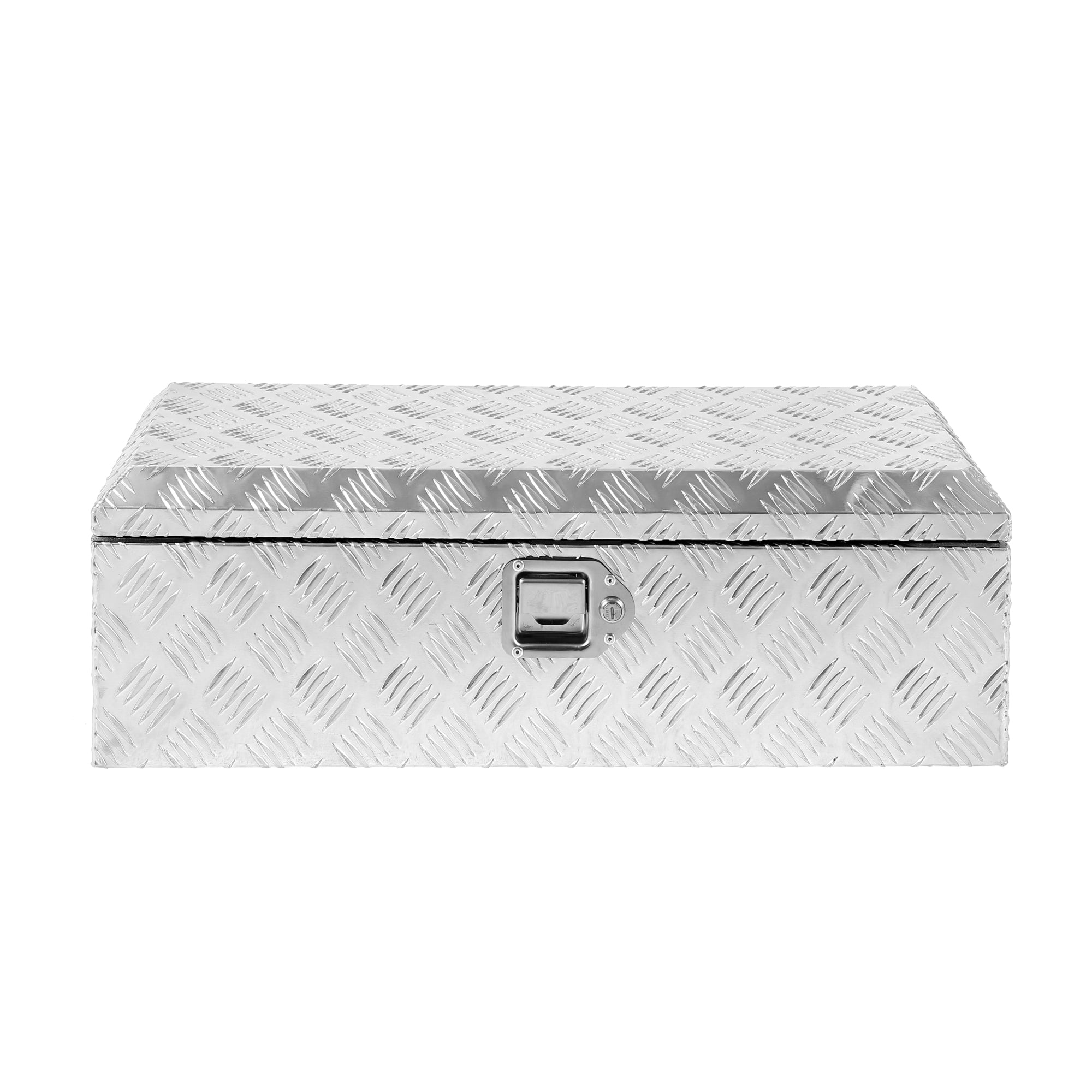 Garvee 30X13 Inch Truck Bed Tool Box, Heavy-Duty Aluminum Diamond Plate Storage Chest, Waterproof with Lock, for Trucks, Trailers, RVs, and Warehouses, Silver