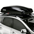 Garvee 62 Inch Rooftop Cargo Box Carrier Hard Shell Roof Rack Cargo Carrier for Cars and SUVs 14 Cubic Ft Waterproof Black Dual Side Opening