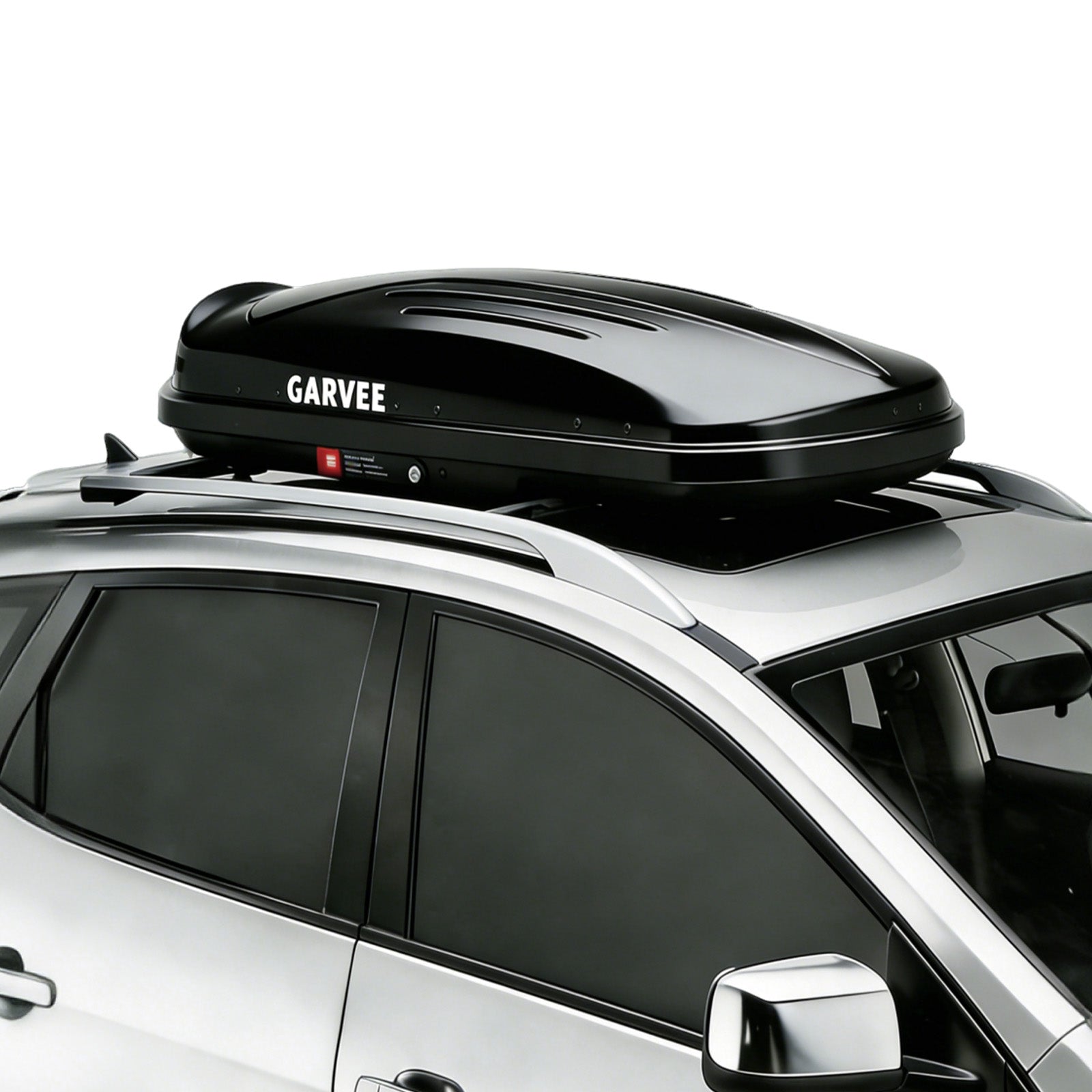 Garvee 49 Inch Rooftop Cargo Box Carrier - 10 Cubic Ft Hard Shell Roof Rack Storage with Security Keys, 165 lbs Capacity, Waterproof, Dual-Side Opening