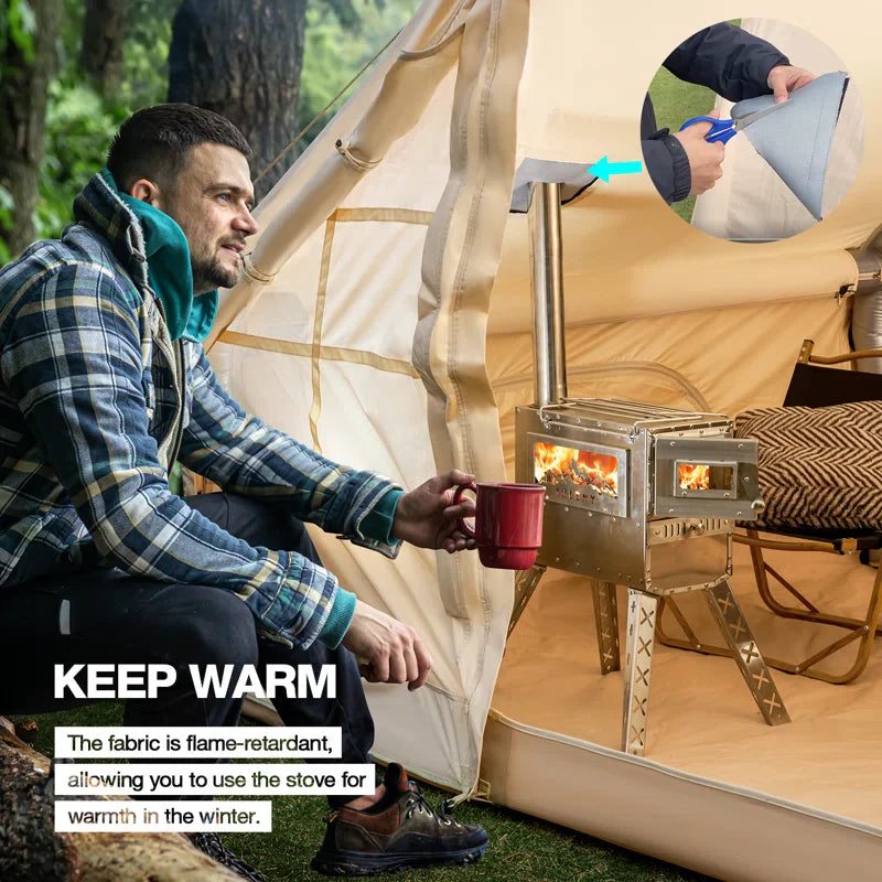 Garvee 6-8 Person Inflatable Camping Tent, Large Inflatable Tent House with Air Pump, Quick Assembly Luxury Camping Tent, Waterproof Oxford Fabric Suitable for All Seasons.
