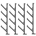 Garvee 4 Pack Shipping Container Pipe Rack, 4-Tier Heavy-Duty Container Shelving Brackets, No-Drill Installation, Vertical Storage, 400 LB Capacity, Black