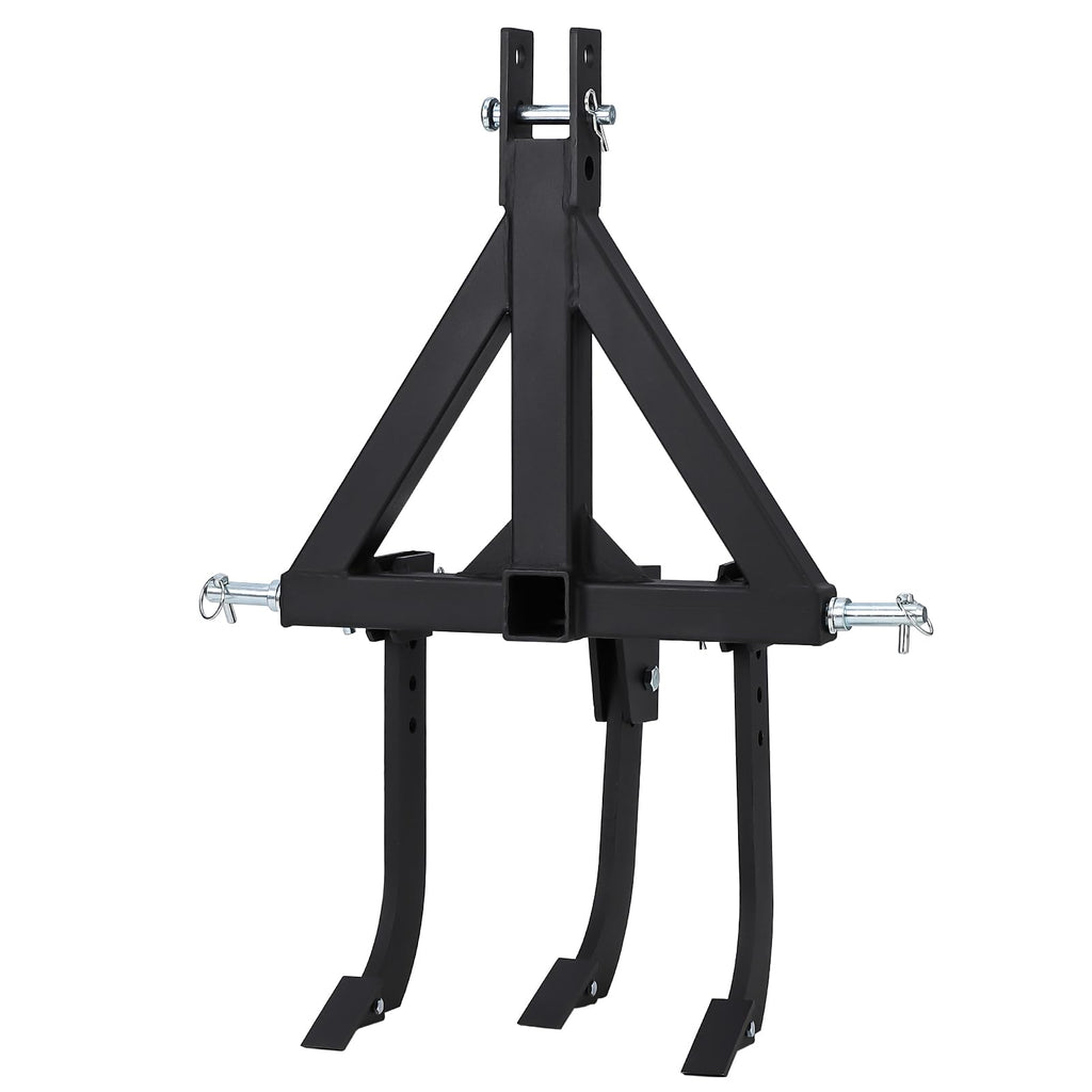 Garvee Middle Buster for CAT 0& 1, 3-Point Quick Hitch Tractors with 3 Adjustable & Replaceable Ripper Shanks, Upgraded Heavy Duty Steel Furrowing Plow