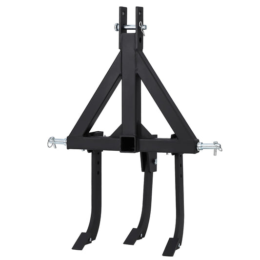 Garvee Middle Buster for CAT 0& 1, 3-Point Quick Hitch Tractors with 3 Adjustable & Replaceable Ripper Shanks, Upgraded Heavy Duty Steel Furrowing Plow