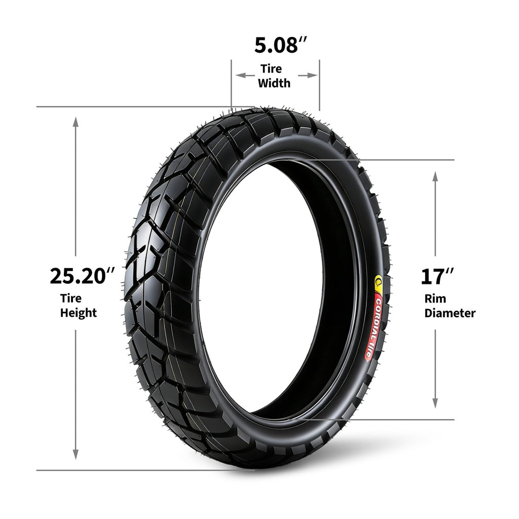 Garvee 130/80-17 Motorcycle Tire Rear Black Wall 4PR 65S Tubeless Street Tire Cruiser Touring High Performance Enhanced Grip Wear Resistance