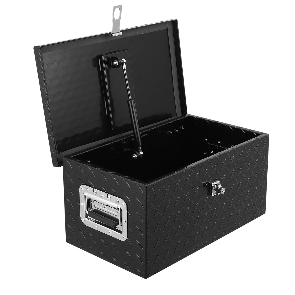Garvee 20 Inch Aluminum Diamond Plate Tool Box With Lock and Keys, Heavy Duty Waterproof Truck Storage Organizer Chest for Pick Up Truck Bed, Rv Trailer/Van With Side Handle