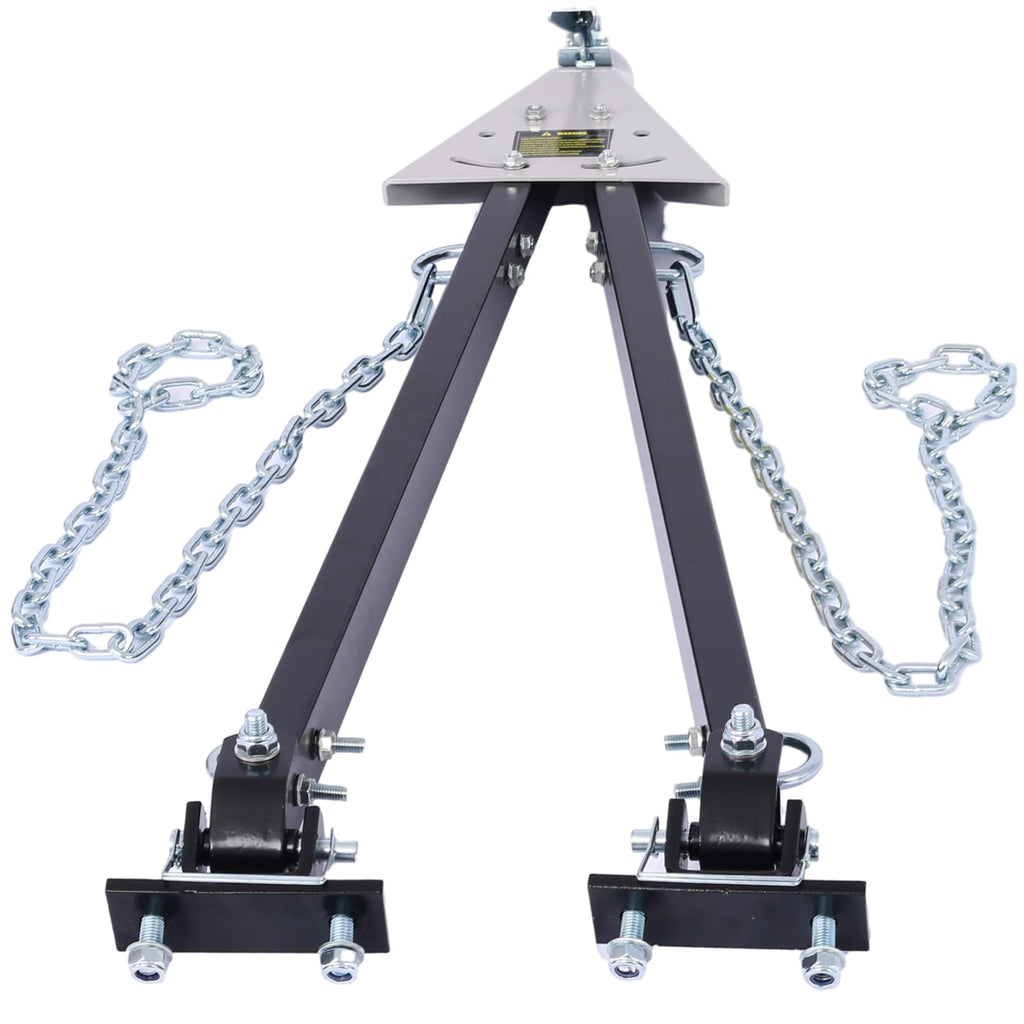 Garvee Tow Bar for Vehicles, 5000 lbs Capacity Adjustable Towing Bar with Bumper Mount, 2 Chains, and Universal Coupler for 2-Inch Ball Hitch, Fits Jeeps, Trucks, SUVs, RVs, Boats, and Trailers