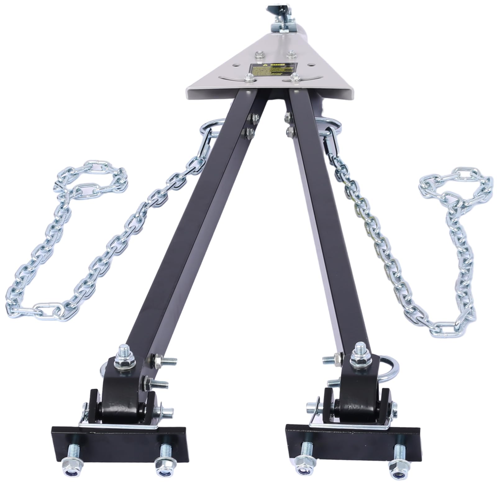 Garvee Tow Bar for Vehicles, 5000 lbs Capacity Adjustable Towing Bar with Bumper Mount, 2 Chains, and Universal Coupler for 2-Inch Ball Hitch, Fits Jeeps, Trucks, SUVs, RVs, Boats, and Trailers