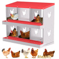 Garvee 6 Compartments Metal Chicken Nesting Boxes, Nesting Boxes, Chicken Laying Box with Roll Out Egg Collection with Vented Holes