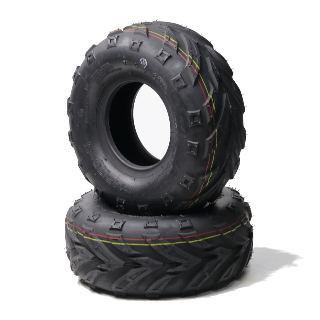 Garvee 16x6-8 ATV Tires, 4PR All Terrain 16x6-8 TL QD116 ATV UTV Trail Sand Mud Off-Road Tires (Pack of 2, Tubeless)