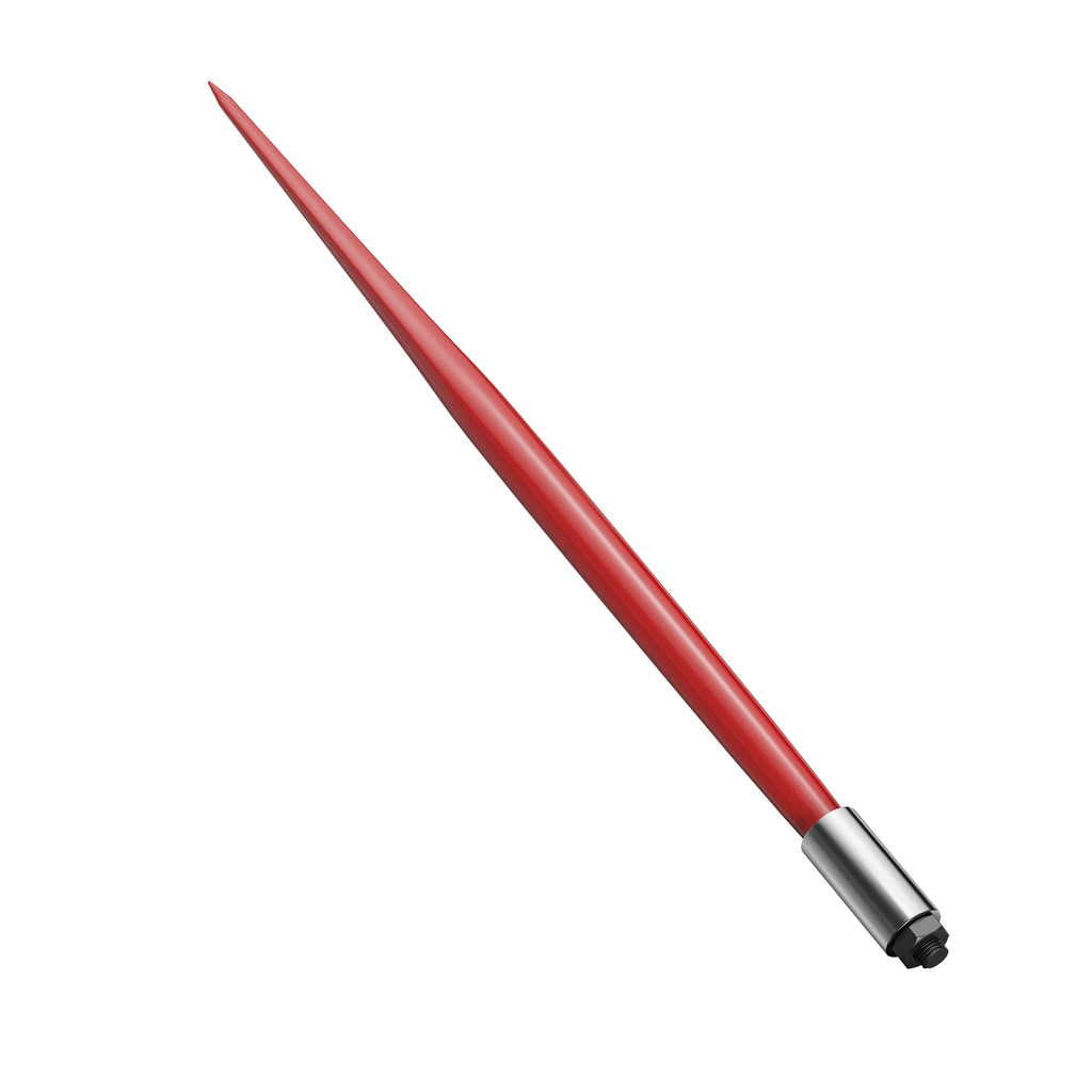 Garvee 49" Hay Spear Bale Spear, 4500lbs Capacity Heavy Duty Quick Attach Square Hay Bale Spears 1 3/4" Wide, Hay Bale Spike with Hex Nut & Sleeve, for Buckets Tractors Loaders