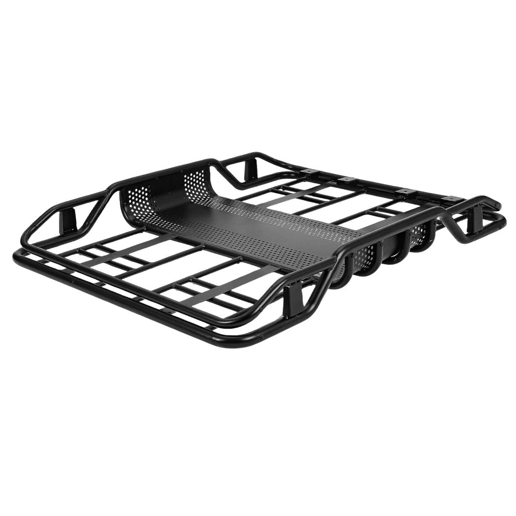 Garvee 50"x38"x6.3" Rooftop Cargo Basket, 165 lbs Capacity Lightweight Anti-Rust Roof Rack for SUVs, Cars & Trucks