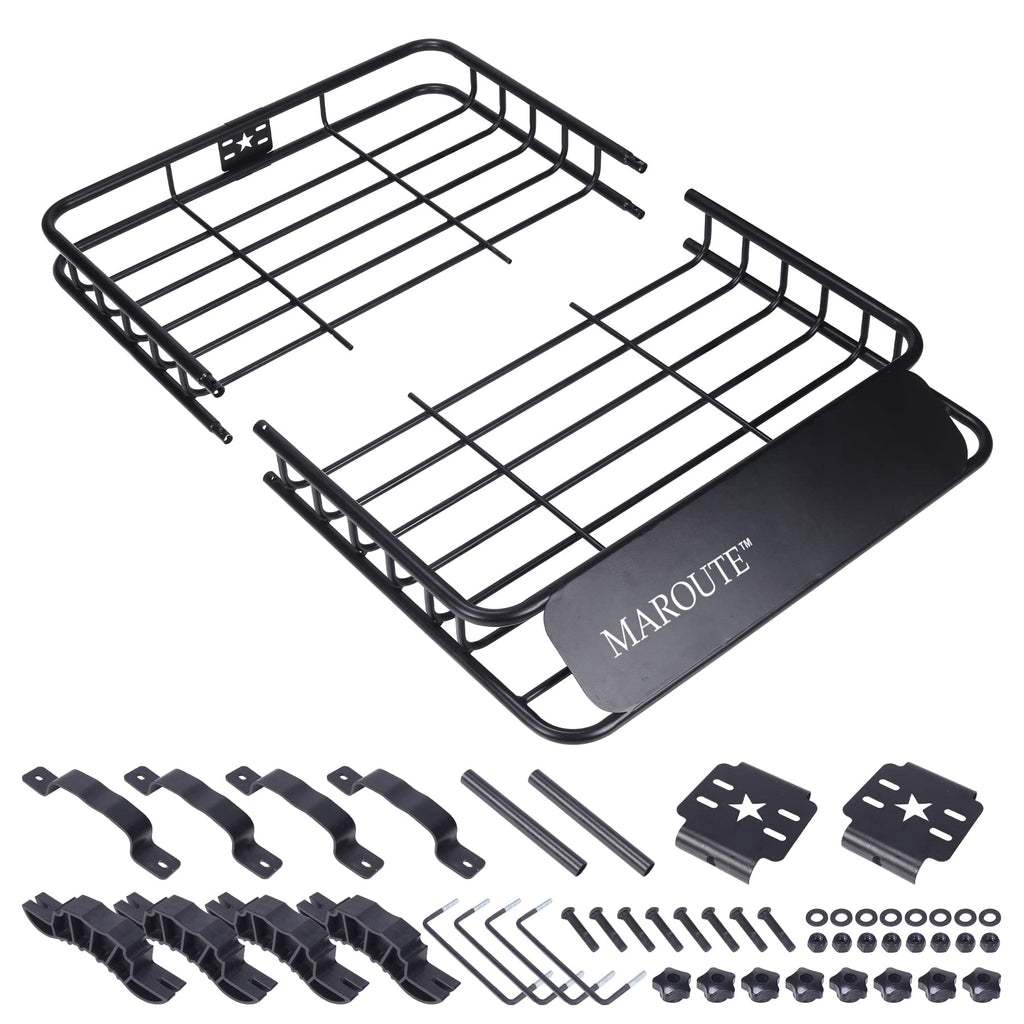 Garvee Roof Rack Carrier Basket Universal 51" X 36" X 5" Rooftop Cargo Carrier Basket Car Luggage Holder Universal for SUV Cars- 200 lb. Capacity (ROOF Basket)