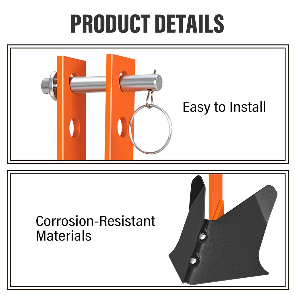 Garvee Middle Buster for Category 1, 3 Point Quick Hitch Tractors, Heavy Duty Steel Furrowing Plow, Receiver Trailer Hitch Tractor Tow Drawbar Adapter, Soil Tiller（1 Ditch Blade）