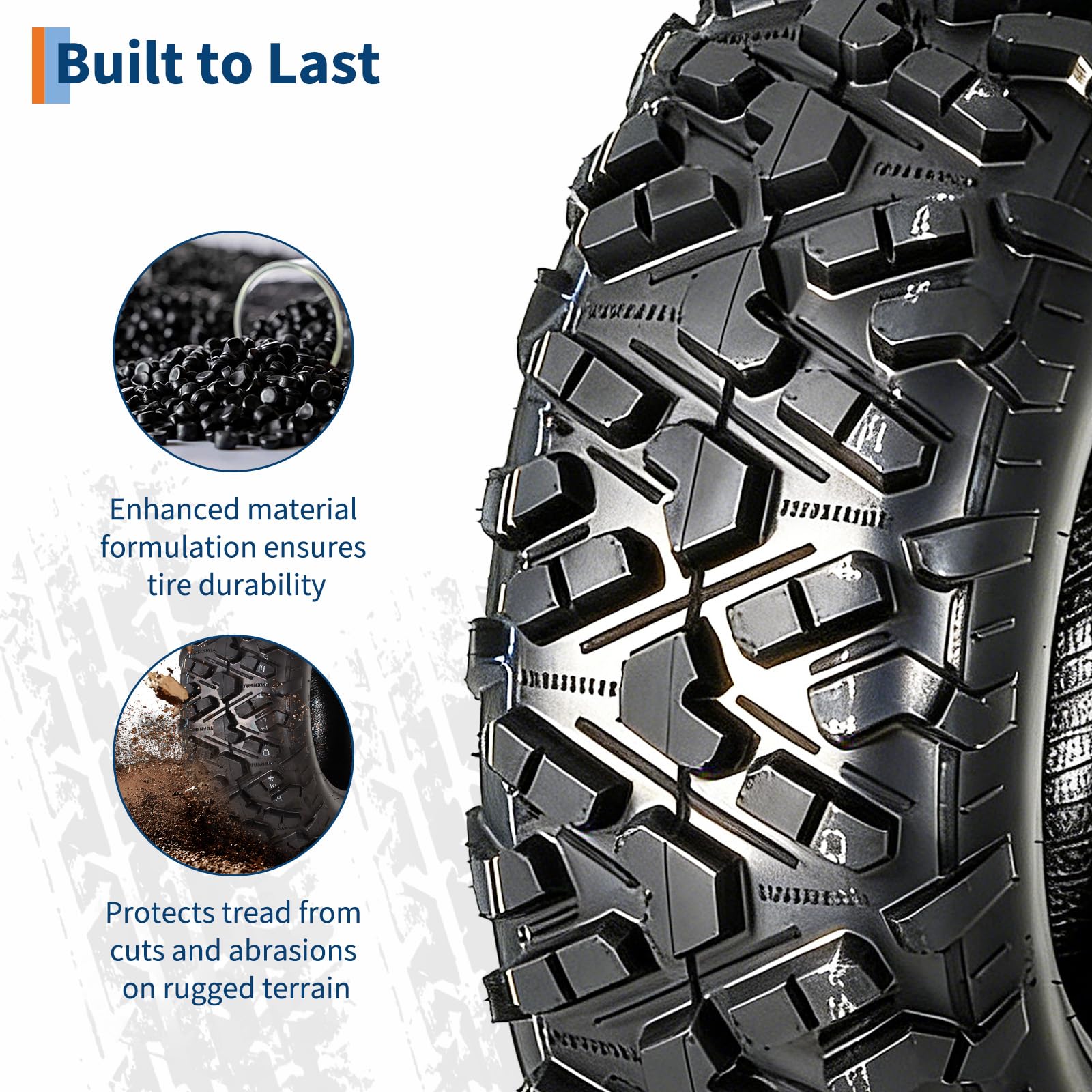 Garvee 27x11-14 ATV Tires (Set of 2) - 6PR Tubeless Heavy-Duty All-Terrain Tires for ATV/UTV, Ideal for Mud, Sand, Dirt, Snow, & Off-Road