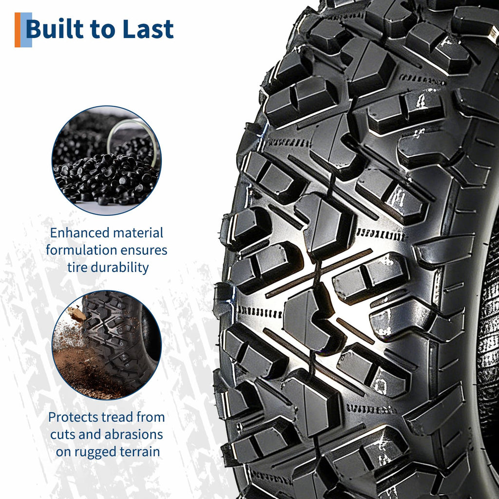 Garvee 22x10-10 ATV Tires (Set of 2) - 6PR Tubeless Heavy-Duty All-Terrain Tires for ATV/UTV, Ideal for Mud, Sand, Dirt, Snow, & Off-Road