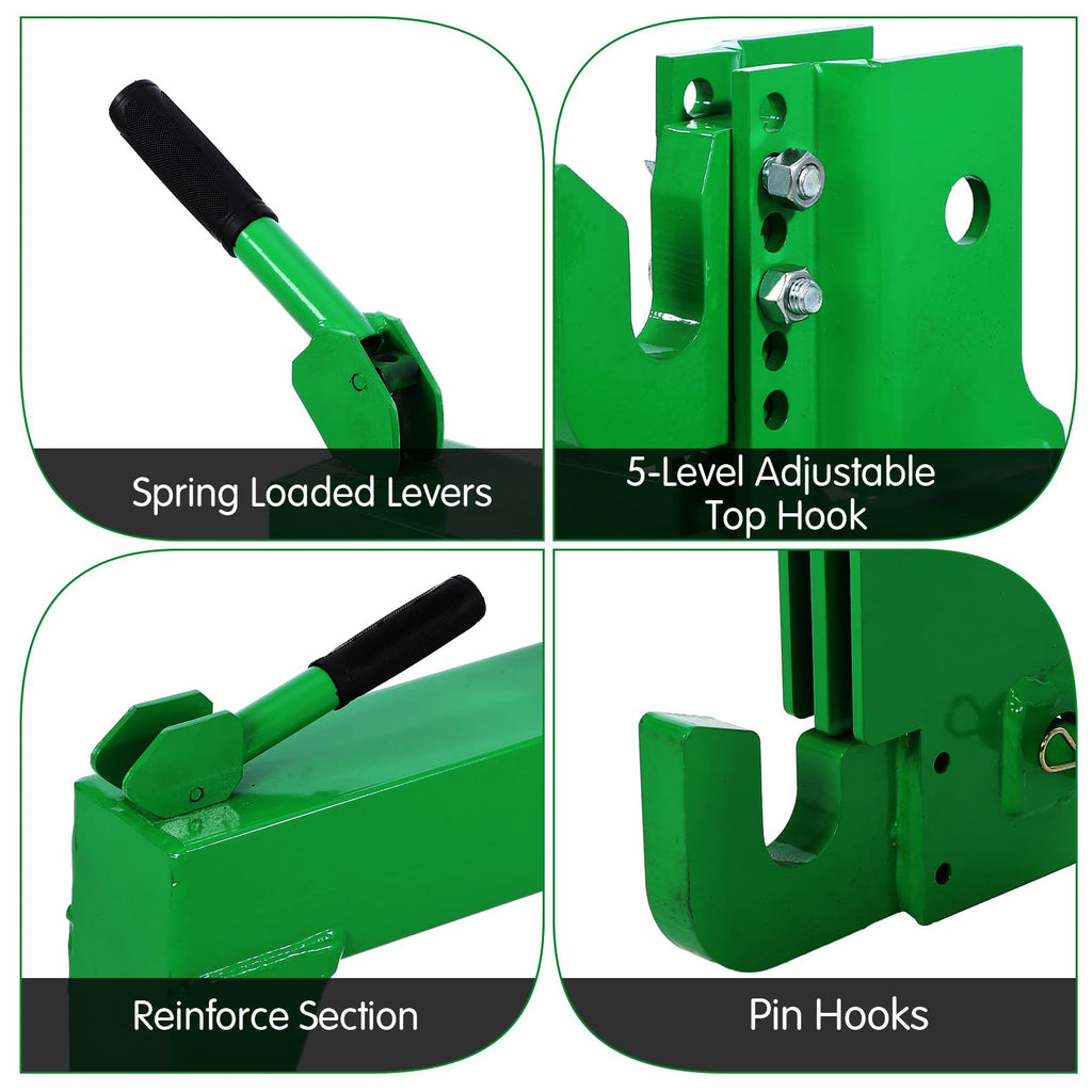Garvee 3-Point Quick Attach Hitch, 2 Inch Receiver & 5 Bolts Adjust