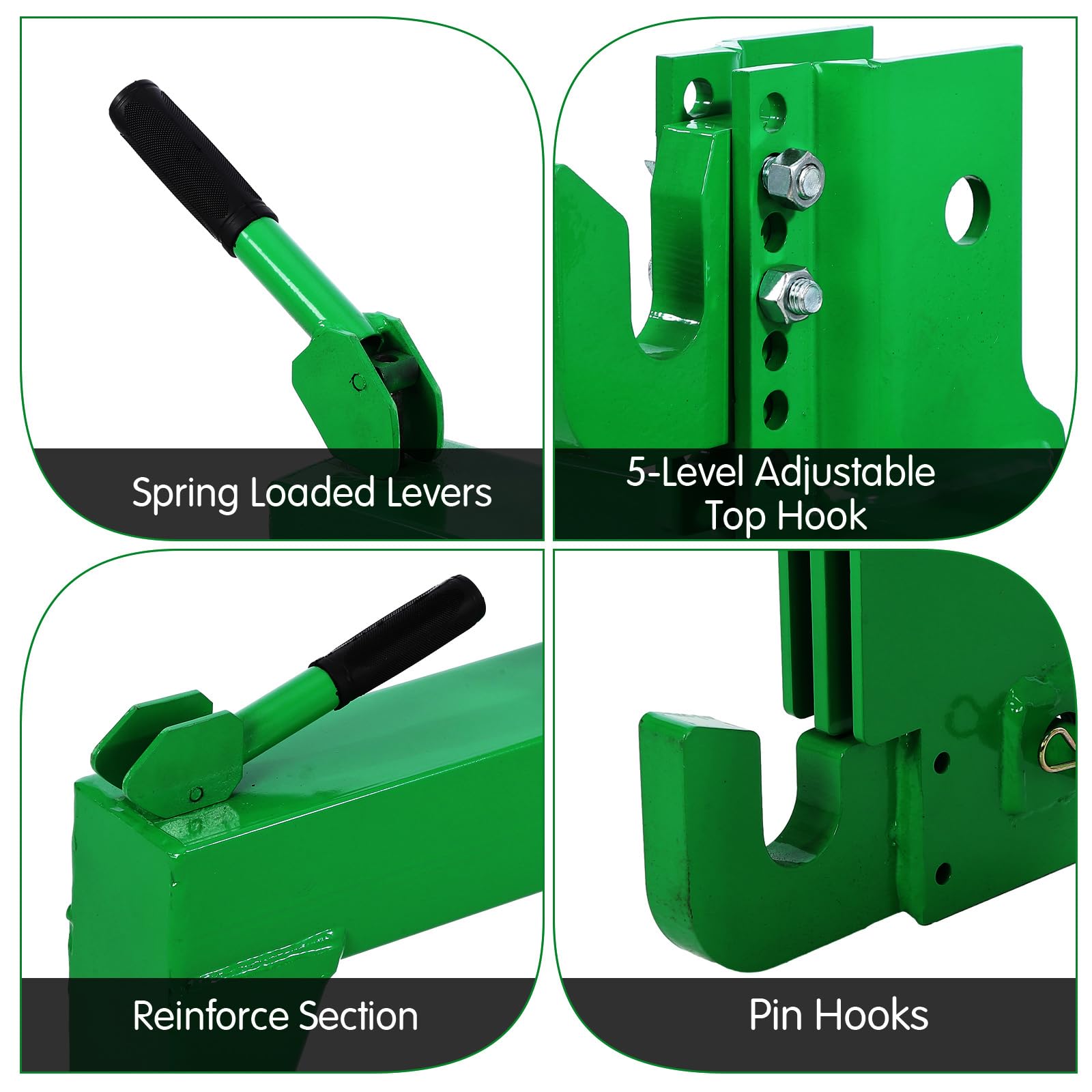 Garvee 3-Point Quick Attach Hitch, 2 Inch Receiver & 5 Bolts Adjust