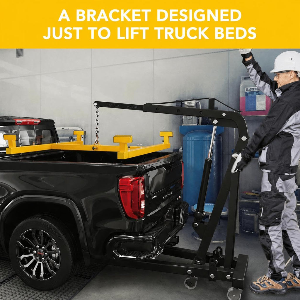 Garvee Truck Bed Lifter Box, Heavy-Duty Lift Support for Pickup Trucks, 800 lbs Weight Capacity, Ideal for Truck Beds, Yellow
