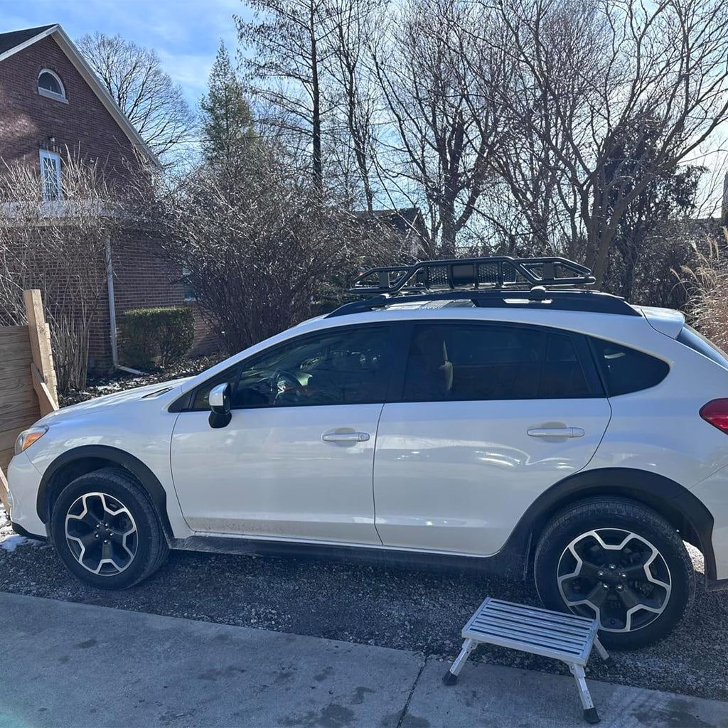 Garvee 50"x38"x6.3" Rooftop Cargo Basket, 165 lbs Capacity Lightweight Anti-Rust Roof Rack for SUVs, Cars & Trucks