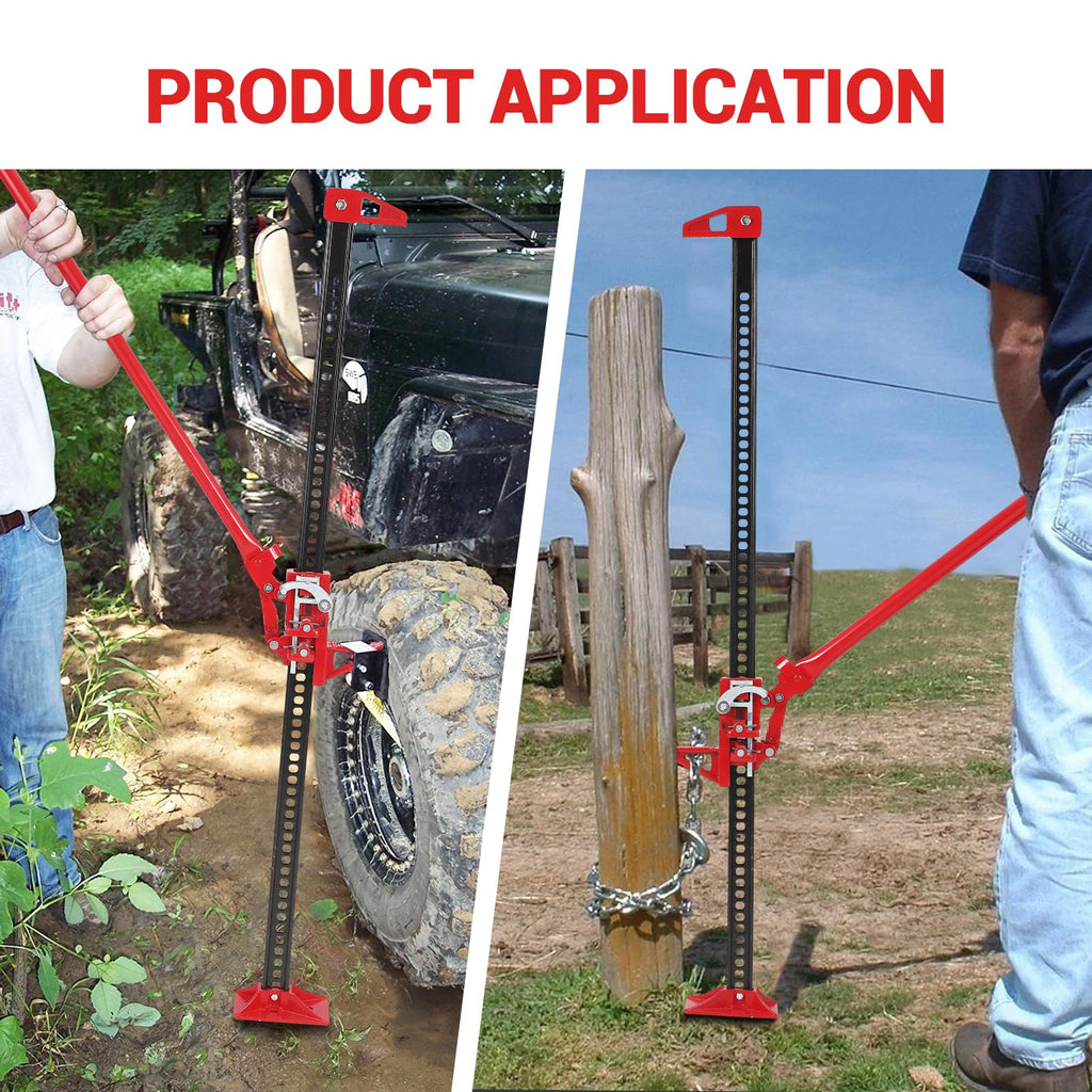 Garvee 3 Ton Farm Jack, 33" Utility Farm Jack, 6600 Lbs Capacity Ratcheting Off Road Utility Jack, Heavy-Duty Farm Jack Foratv, Utv, SUV, Tractor, Truck, Universal Jack