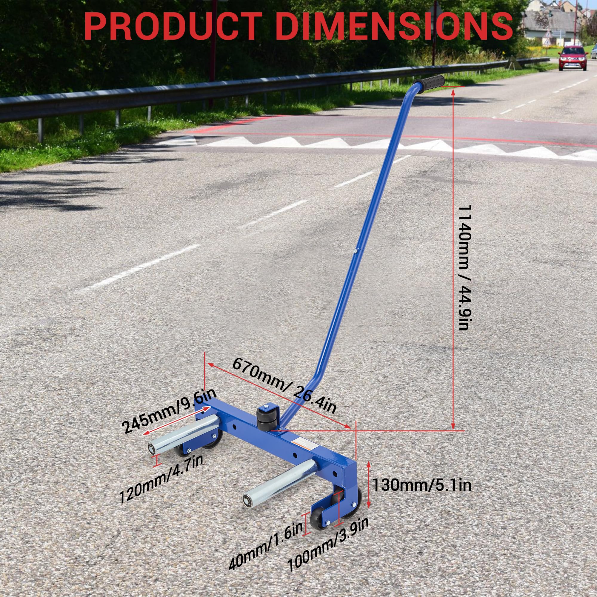 Garvee Heavy Duty Adjustable Tire Wheel Dolly for Workshop, Garage, 485 LBS Capacity, Tire  Moving Tool Dollies for Truck Car Vehicle Tire