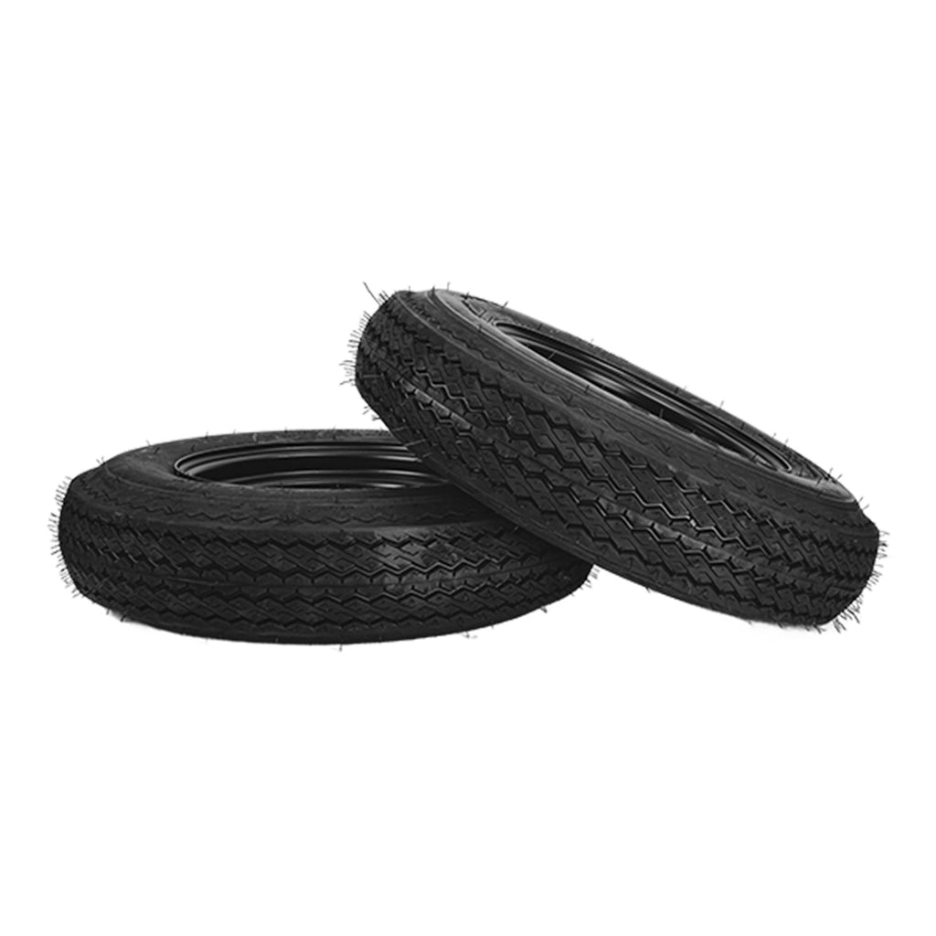 Garvee 5.30-12 Trailer Tires with Rims, 2 Pack, Load Range C 6PLY, 12"x4" Black Wheels 4 Lug on 4", Max Load 1050 LBS @ 80 PSI, Reinforced Nylon Design for Utility, Cargo & Camper Trailers
