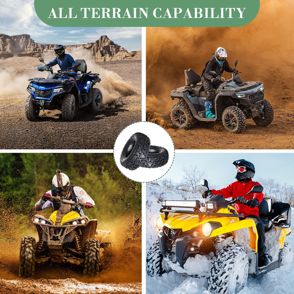 Garvee 27x12-12 ATV Tires (Set of 2) - 6PR Tubeless Heavy-Duty All-Terrain Tires for ATV/UTV, Ideal for Mud, Sand, Dirt, Snow, & Off-Road