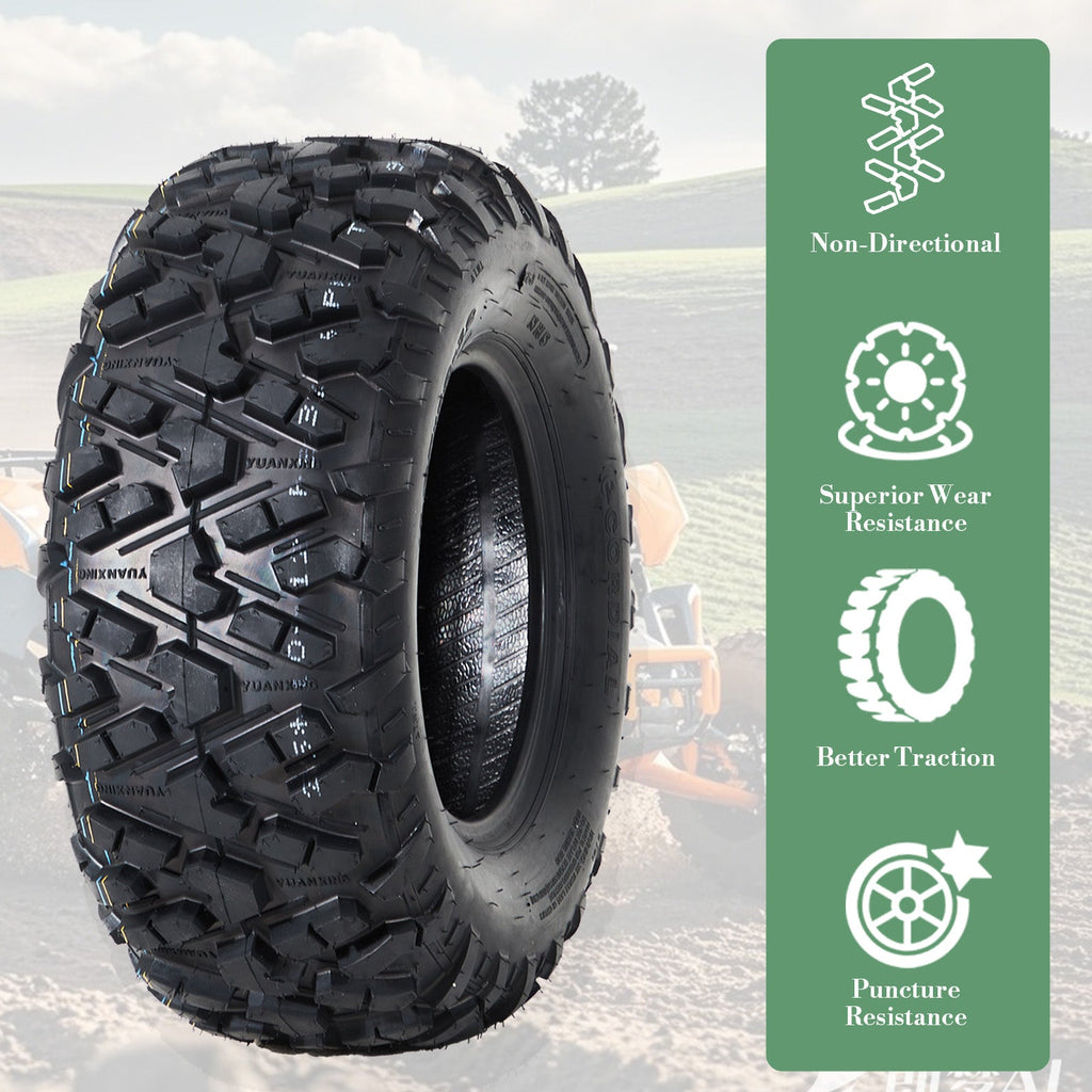 Garvee 26X9.00-12 ATV Tires 6PR Durable Rubber Off-Road Grip Reinforced Sidewalls All-Terrain Utility Vehicle