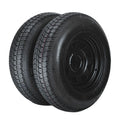 Garvee 2-Pack Trailer Tire On Rim ST205/75D14 14In Black 5 Lug 4.5" PCD Load Range C