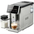 GARVEE 20 Bar Fully Automatic Espresso Machine & Coffeemaker with Integrated Grinder, One-Touch Milk Frother, Dual Boiler, Self-Cleaning, Adjustable Settings, Silver