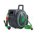 Garvee 1/2" x 100 FT Retractable Garden Hose Reel, Wall-Mounted Auto Rewind Water Hose Reel with 180° Swivel Bracket, Kink-Free Hose for Lawn, Patio & Car Washing