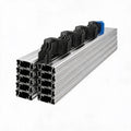 Garvee Greenhouse Lock Channel Kit, 20-Pack 39.4-Inch Galvanized Steel U-Channels with PVC-Coated Spring Wire for Polytunnel Film and Shade Cloth
