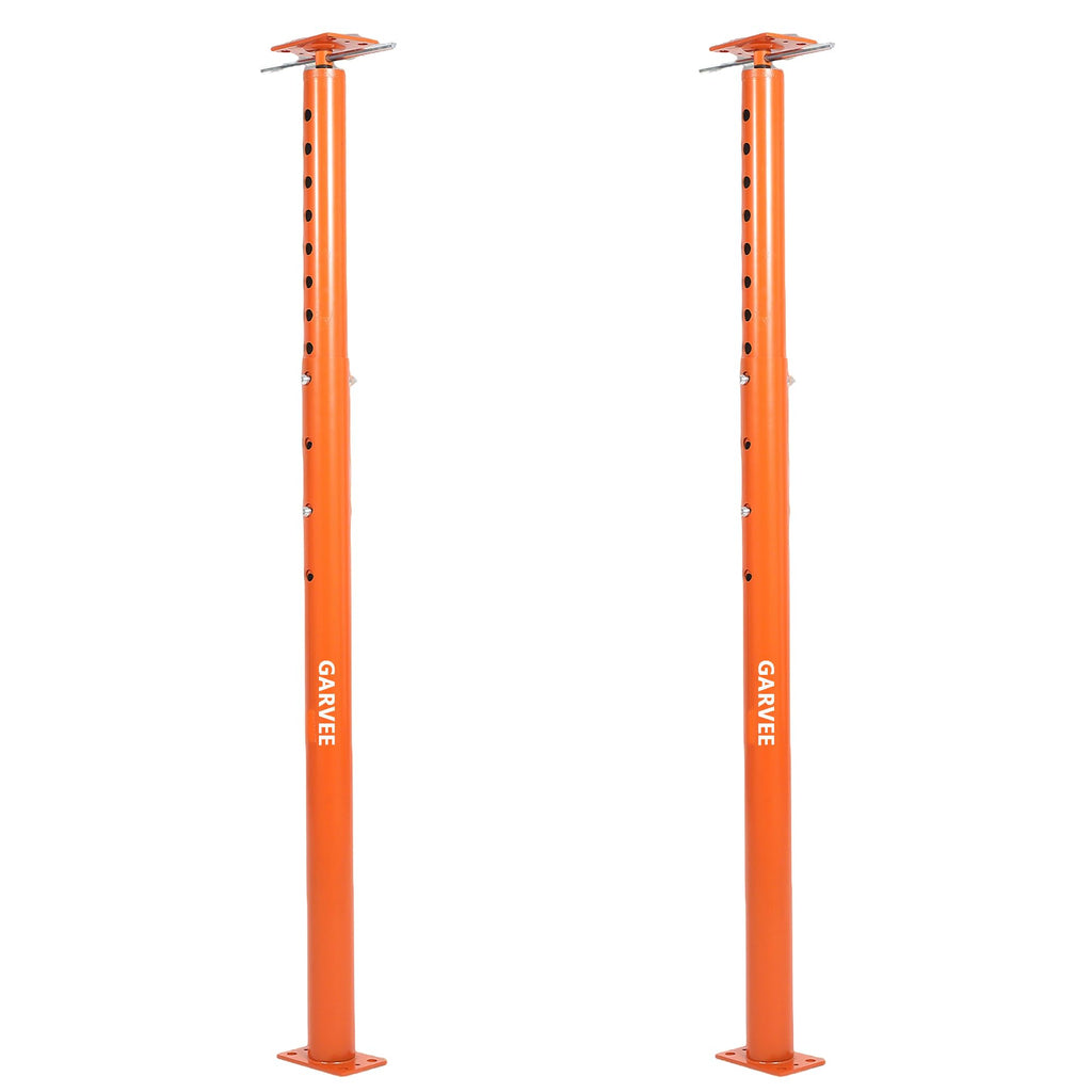 Garvee Heavy Duty Adjustable Floor Jack Post 2 Pack – 18,000 lbs Capacity – 53-93in Height Range – For Basement Joist, Beam Lifting & Leveling – Ideal for Construction & Repair – Orange-Red, 53-93in