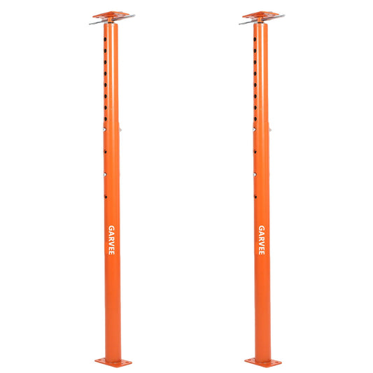 Garvee Heavy Duty Adjustable Floor Jack Post 2 Pack – 18,000 lbs Capacity – 53-93in Height Range – For Basement Joist, Beam Lifting & Leveling – Ideal for Construction & Repair – Orange-Red, 53-93in
