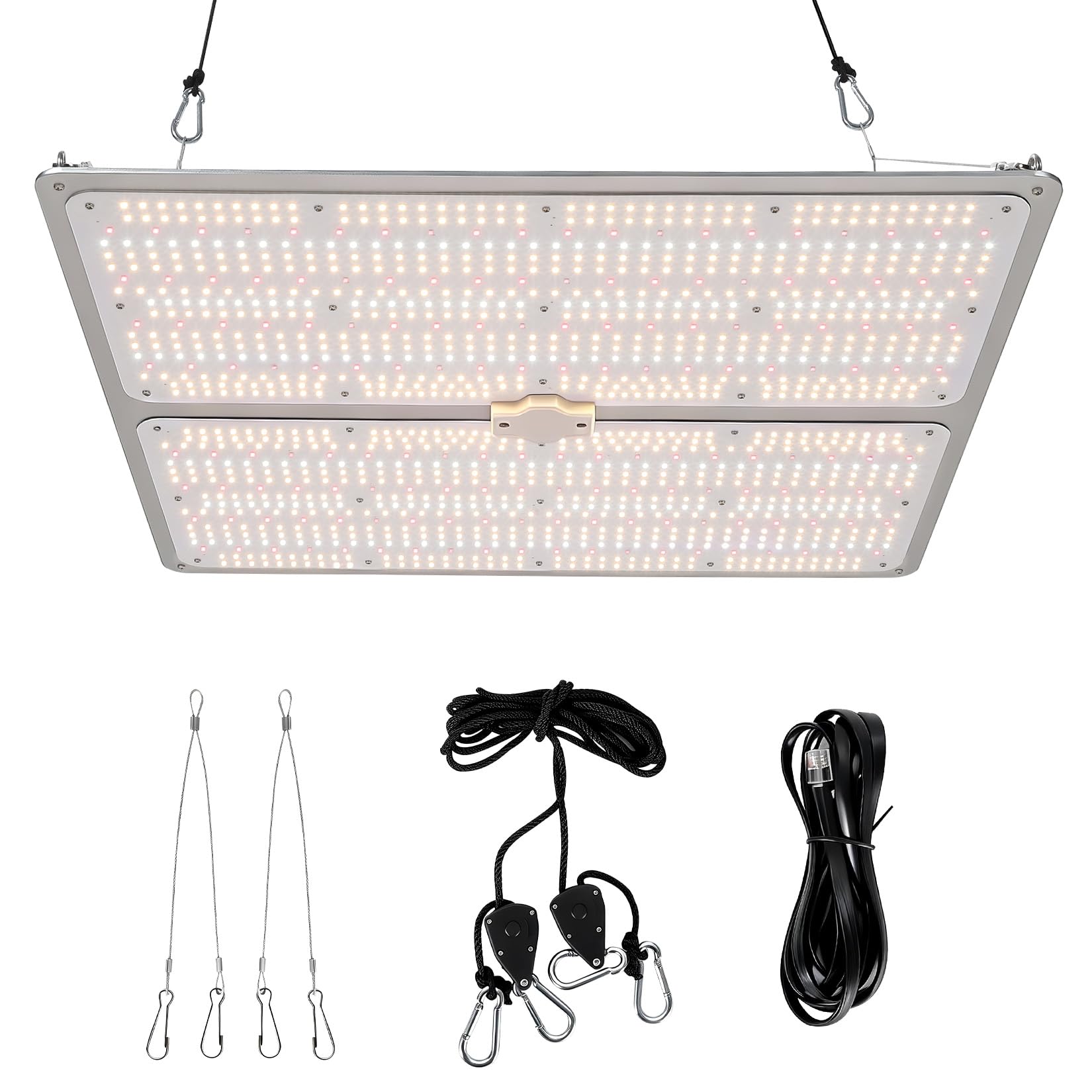Garvee 400W LED Grow Light Full Spectrum with Red & IR, Dimmable Quantum Board Plant Light for Indoor Plants Seedling, Veg and Bloom, 23.62×23.62in, 120V US Plug
