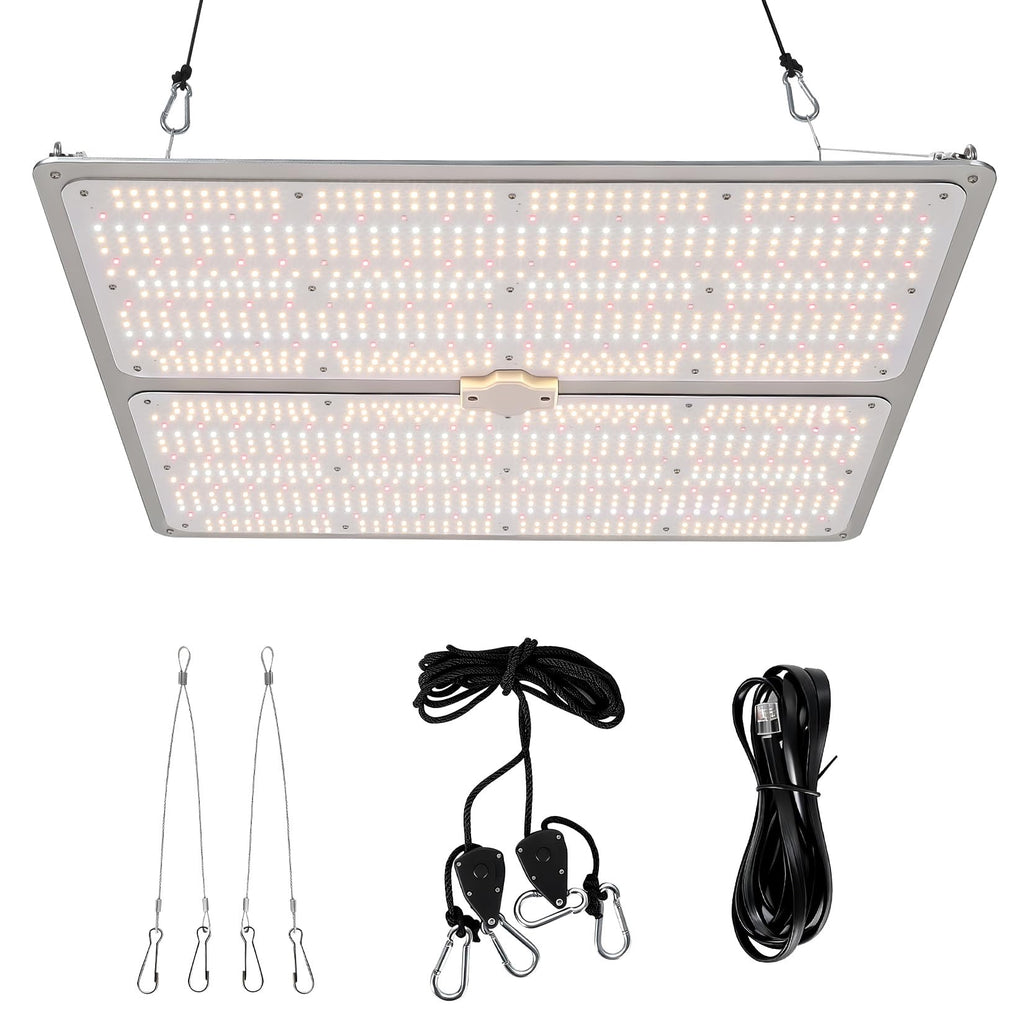 Garvee 600W LED Grow Light Full Spectrum with Red & IR, Dimmable Quantum Board Plant Light for Indoor Plants Seedling, Veg and Bloom, 11.81×35.43in, 120V US Plug