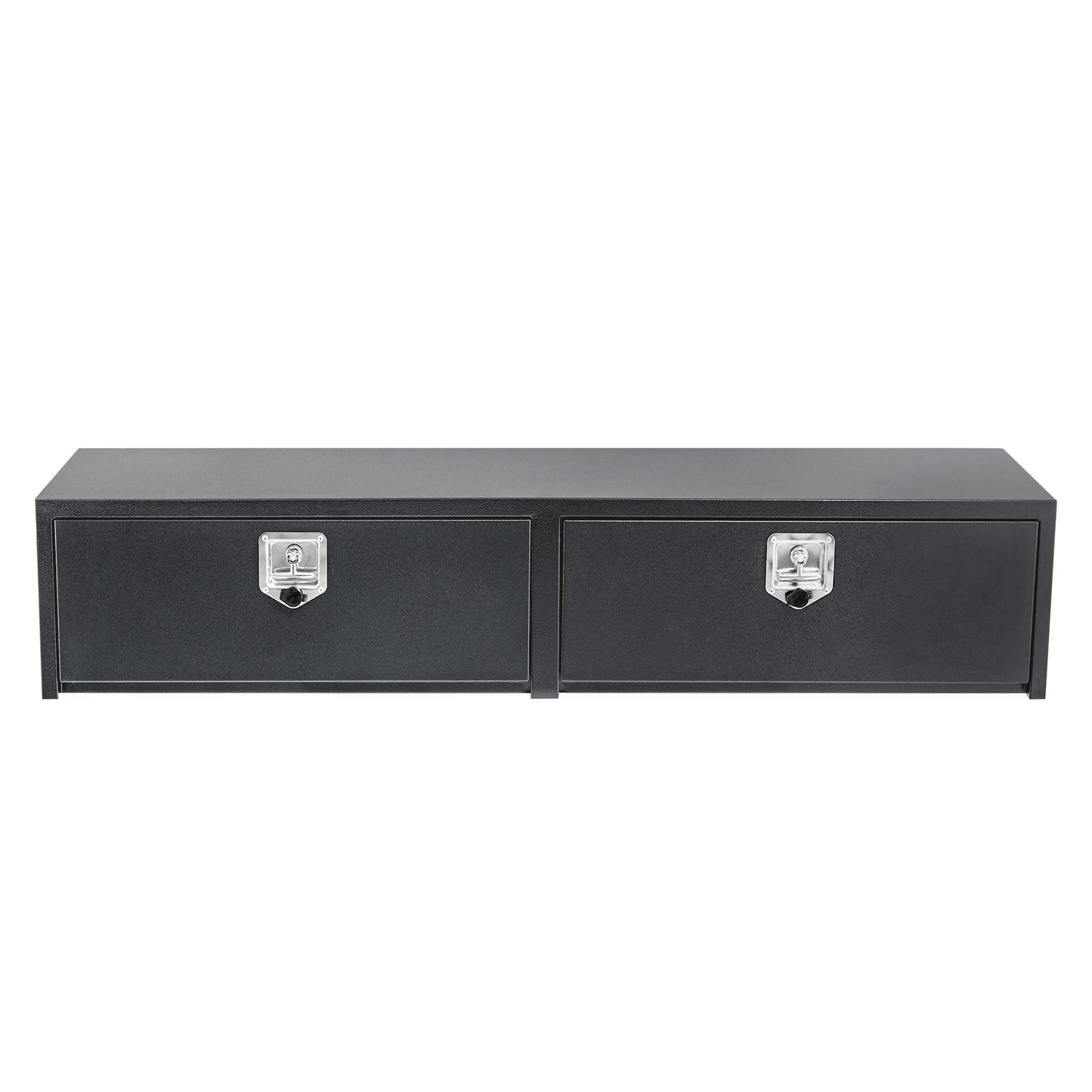 Garvee 60"X16"X13" Black Steel Underbody Truck Tool Box, Truck Bed & Underbelly RV Storage Box, Locking t-Latch, Weather-Resistant, Heavy-Duty Job Box for Pickup Truck Bed, RV, Trailer
