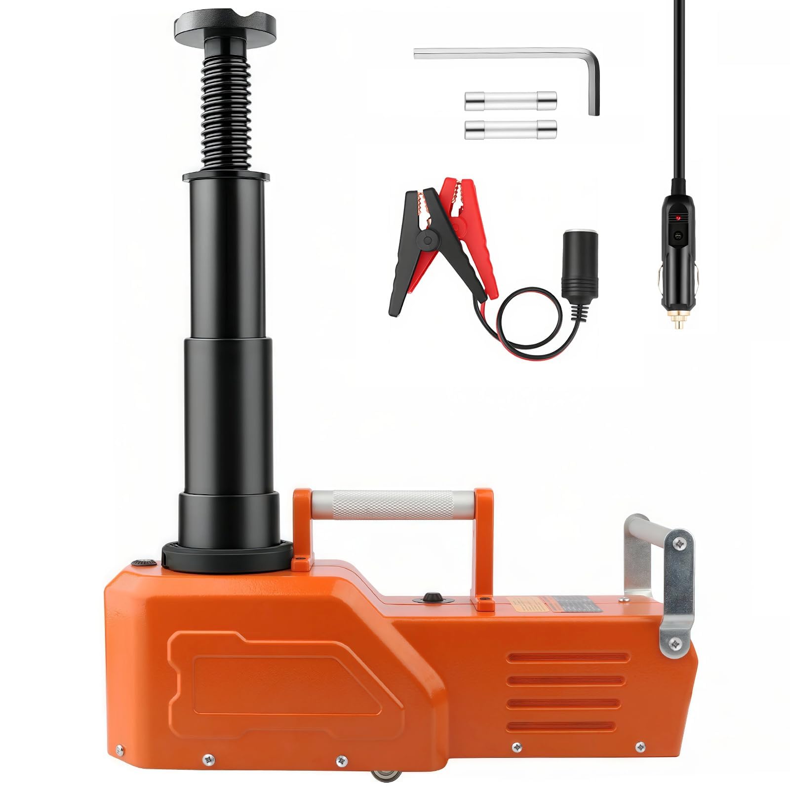 Garvee 5-Ton Electric Hydraulic Car Jack, Portable Vehicle Lift with Built-in Tire Inflator Pump & LED Light for Sedan, SUV, MPV, and Truck - Lifting Range 155-450mm, Ideal for Urgent Tire Changes & Repairs