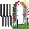 Garvee 4PCS Fence Post Repair Kit Heavy Duty Metal Stakes H-Shaped Steel Support Rust-Resistant Welded Design No Dig Quick Fix for Garden Fences